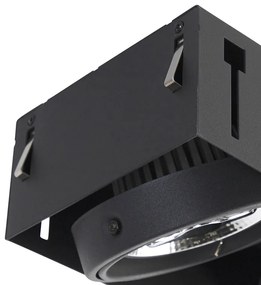 Вграден прожектор черен AR111 без рамка 3-светлина - Oneon
