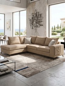 Ъглов диван Hannah-Сомон-Ляво