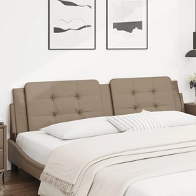374887 vidaXL Мека табла за легло Zadar, капучино, 200 см, изкуствена кожа