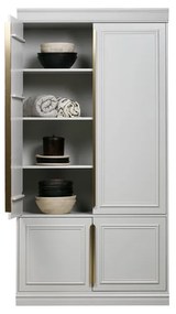 Светлосив гардероб от масивен бор 110x215x44 cm Organize – WOOOD