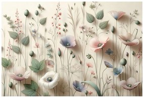 Тапет – Пастелни полски цветя