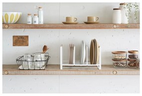 Бяла поставка за чинии с детайли от букова дървесина Tosca - YAMAZAKI