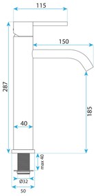 Смесител за мивка Rea Foster Brush Nickel High