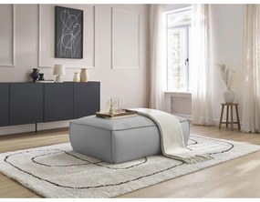 Светлосива табуретка от изкуствена кожа Boheme – Bobochic Paris