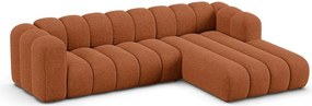 Шенилов ъглов диван в тухлен цвят (десен ъгъл) Lupine – Micadoni