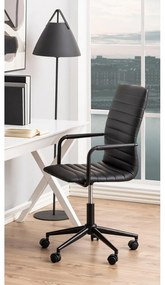 Черен офис стол на колела Wislow Winslow - Actona