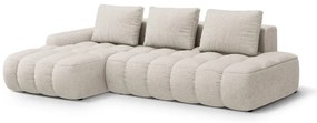Бежов сгъваем/с място за съхранение ъглов диван (ляв ъгъл) Linz – Cosmopolitan Design