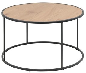 Черна кръгла маса за кафе ø 80 cm Seaford - Actona