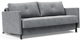 Сив разтегателен диван с подлакътници Twist Granite, 100 x 174 cm Cubed - Innovation