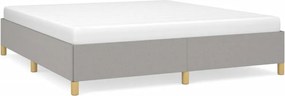 3120977 vidaXL Рамка за легло с пружини, светлосива, 180x200 см, плат