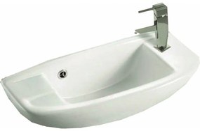 Мивка за баня ICC 5223, стенен монтаж, с отвор за смесител, порцелан, бял, 51x24x17см