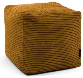 Пуф от рипсено кадифе в цвят горчица Up! MooG – SLOWDOWN