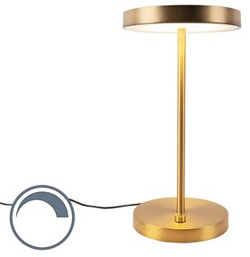 Модерна лампа за маса бронз с LED - диско