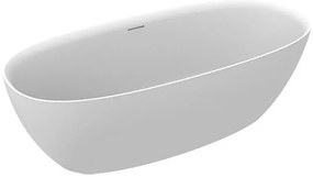 Свободностояща вана A248470000, Roca, Stonex, click-clack клапа и сифон, бяла, 165х75х57см