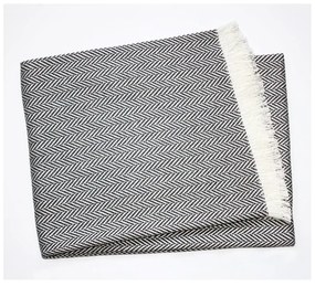 Тъмносиво одеяло със съдържание на памук , 140 x 180 cm Skyline - Euromant