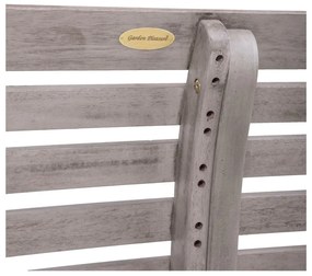 Сива градинска пейка от масивно дърво Mandalay – Garden Pleasure