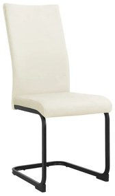 Кремави кадифени трапезни столове в комплект от 2 бр. Sia – Støraa