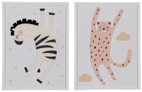 Детски картини в комплект от 2 бр. 30x40 cm Animals – Ixia