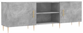 829088 vidaXL ТВ шкаф, Бетонно сиво, 150x30x50 см, инженерно дърво