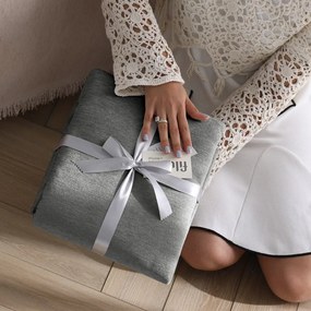 Сиво покривало за легло от шенил 220x240 cm Talo – Filumi