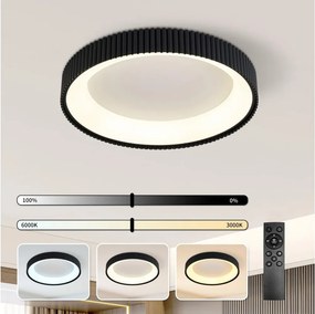 BRILAGI - Димируемо таванно LED осветително тяло FALCON MODERN, 54 W, 230 V, 60 cm, черно + дистанционно управление