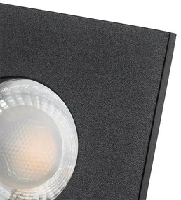 Комплект от 6 модерни вградени спота за баня черни - Doku