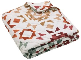 Бежово капитонирано покривало за легло 220x230 cm Autumn Patchwork Geo – Catherine Lansfield