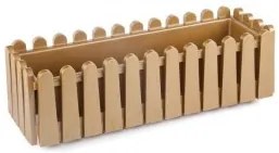 Serinova - Пластмасова саксия за балкон "Istanbul" 53,5x17xh19см, 9л, WOOD EFFECT-(IB02)
