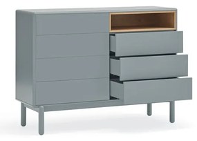 Син/сив нисък скрин 120x90 cm Corvo – Teulat