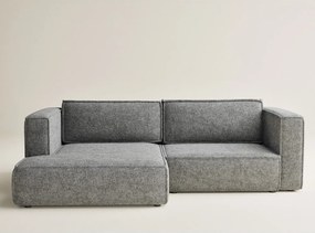 Сив шенилов сгъваем/с място за съхранение ъглов диван (ляв ъгъл) Velto – Maison de Rêve