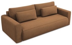 Теракотен разтегателен диван с място за съхранение 238 cm Kapua – Makamii