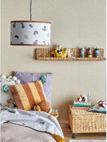 Бял/кафяв детски абажур с текстилен абажур ø 34 cm Agnes – Bloomingville Mini