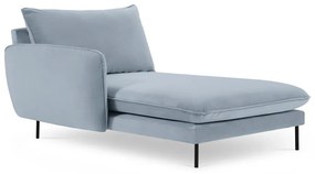 Светлосиньо кадифено кресло за отдих (ляв ъгъл) Vienna - Cosmopolitan Design