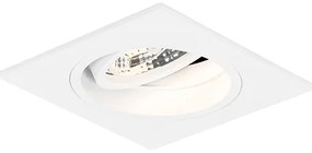 Квадратен вграден прожектор бял регулируем - Chuck 70