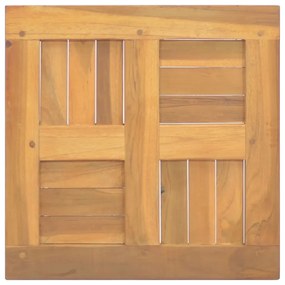 316155 vidaXL Квадратен плот за маса, 40x40x2,5 см, тиково дърво масив