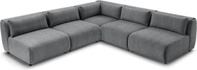 Сив ъглов диван (променлив) Jeanne - Bobochic Paris