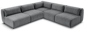 Сив ъглов диван (променлив) Jeanne - Bobochic Paris