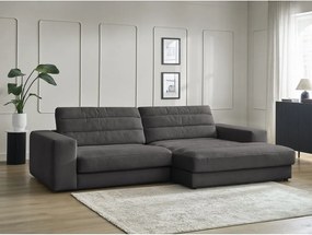 Антрацитен кадифен ъглов диван (десен ъгъл) Sierra – Bobochic Paris