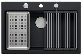 гранитна мивка MARC 110 WORKSTATION Black