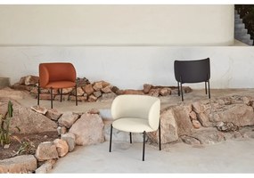 Бял фотьойл от изкуствена кожа Mogi - Teulat