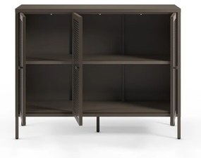 Сива метална витрина 121x90x40 cm Layna – Marckeric