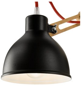 Черна и кафява стенна лампа ø 15 cm Marcello – LAMKUR