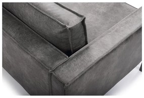 Тъмносив диван от изкуствена кожа 216 cm Rate - Scandic