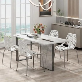 Кухненски стол Plexy-Бял (6) парчета