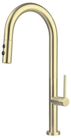 Deante BQO_R72M - Кран за мивка с издърпваща се пръскачка OLFATO матов златист