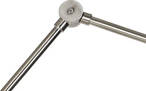 Vloerlamp zwart verstelbaar met groene kap 50cm - Editor