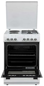 Готварска печка VOX GHT 6220 W, 5600W, 65 л, Клас А, 2 газови и 2 електрически котлона, 8 функции, До 250C, Бял