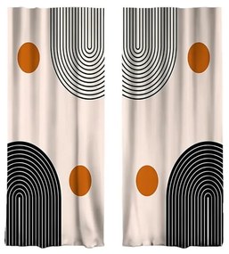 Бежови завеси в комплект от 2 140x260 cm - Mila Home