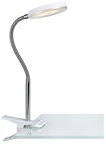Бяла LED настолна лампа с щипка Flex - Markslöjd