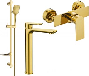 Mexen Alfa DF62 златен душ комплект - 745714DF62-50